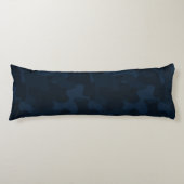 Dark Blue Camo Abstract Lichaamskussen (Voorkant)