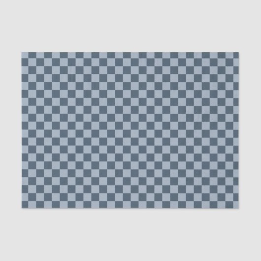 Dark Blue Checker Checkerboard Checkered 00s 90s Tissuepapier (Voorkant)