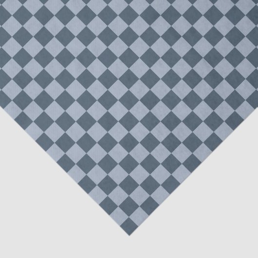 Dark Blue Checker Checkerboard Checkered 00s 90s Tissuepapier (Detail)