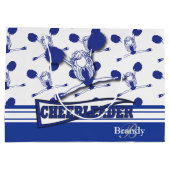 Dark Blue Cheerleader personaliseren Groot Cadeauzakje (Achterkant)