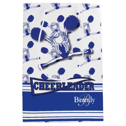 Dark Blue Cheerleader personaliseren Medium Cadeauzakje (Voorkant)