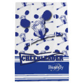 Dark Blue Cheerleader personaliseren Medium Cadeauzakje (Achterkant)
