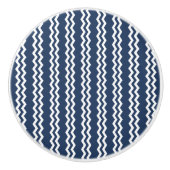 Dark Blue Chevron Design - Drawer Knop (Voorkant)