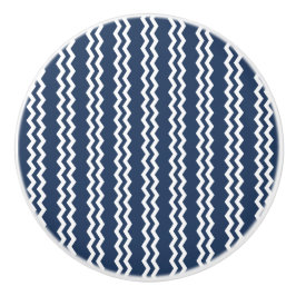 Dark Blue Chevron Design - Drawer Knop