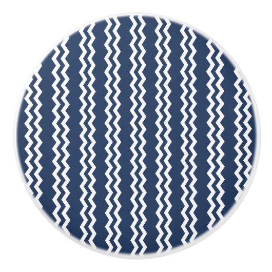 Dark Blue Chevron Design - Drawer Knop (Voorkant)