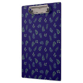 Dark Blue Clipboard with Elegant All-Over Leaf Des Klembord (Links)
