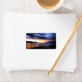 Dark Blue Clouds Address Label (Insitu)