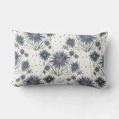 Dark Blue Daisies Kussen (Achterkant)