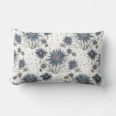 Dark Blue Daisies Kussen (Voorkant)