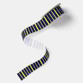 Dark Blue Derby Stripe Satijnen Lint (Achterkant)