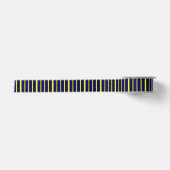 Dark Blue Derby Stripe Satijnen Lint (Voorkant)
