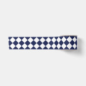Dark Blue Diamond Pattern Satijnen Lint (Voorkant)