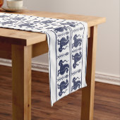 Dark Blue Dragons Table Runner Lange Tafelloper (Voorbeeld)