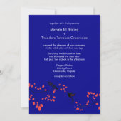 Dark Blue Elegant Spring Weddings Custom Invitatio Kaart (Voorkant)