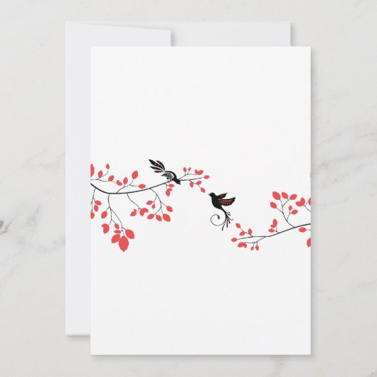 Dark Blue Elegant Spring Weddings Custom Invitatio Kaart (Achterkant)