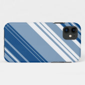 Dark Blue en White Stripes Pattern Case-Mate iPhone Case (Achterkant (horizontaal))