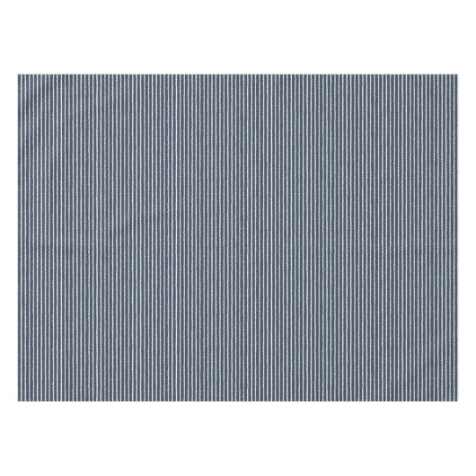 Dark Blue en White Stripes Pattern Tafelkleed (Voorkant (Horizontaal))