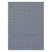 Dark Blue en White Stripes Pattern Tafelkleed (Voorkant)