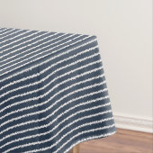 Dark Blue en White Stripes Pattern Tafelkleed (Voorbeeld)