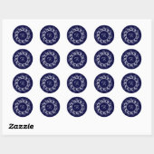 Dark Blue Fancy Monogram Sticker (Vel)