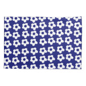 Dark Blue Floral Pillow Hoesje Kussensloop (Achterkant)