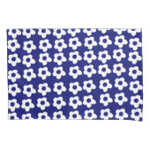 Dark Blue Floral Pillow Hoesje Kussensloop (Voorkant)
