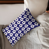 Dark Blue Floral Pillow Hoesje Kussensloop