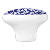 Dark Blue Forest Beer Woodland Animal Floral Keramische Knop (Zijkant)