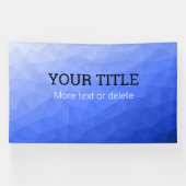 Dark blue geometric mesh Triangle custom text Spandoek (Horizontaal)