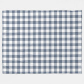Dark Blue Gingham Pattern Fleece Deken (Voorkant (Horizontaal))