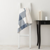 Dark Blue Gingham Pattern Sherpa Deken (In situ)