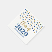 Dark Blue Gold Confetti Klasse van 2020 Afstuderen Servet (Hoek)