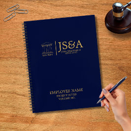 Dark Blue Gold Justice Columns Law Firm Notitieboek