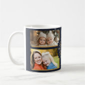 Dark Blue & Gold Midnight Sparkle Stars New Year Koffiemok (Links)