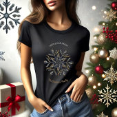 Dark Blue & Gold Midnight Sparkle Stars New Year  T-shirt