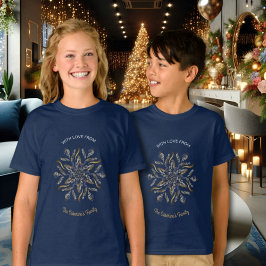 Dark Blue & Gold Midnight Sparkle Stars New Year T-shirt