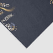 Dark Blue & Gold Midnight Sparkle Stars New Year Tissuepapier (Detail)