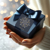 Dark Blue & Gold Midnight Sparkle Stars New Year  Vierkante Sticker