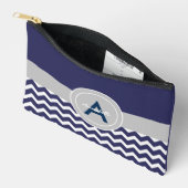 Dark Blue Gray Chevron Etui (Open)