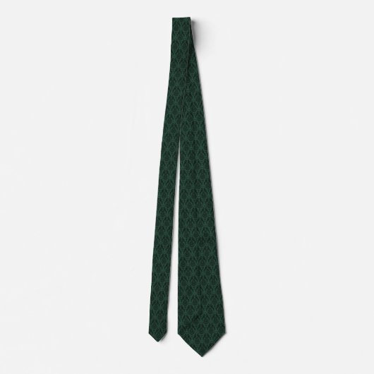 Dark Blue-Green Medieval Dragons Neck Tie Stropdas (Achterkant)