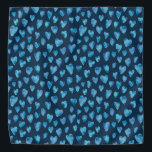 Dark Blue Heart Bandana<br><div class="desc">Het ontwerp van het Hart van de waterverf op een donkerblauwe achtergrond. Andere beschikbare kleuren. Neem contact met mij op voor aanpassingen en speciale verzoeken. c) Zoe Chapman Design</div>