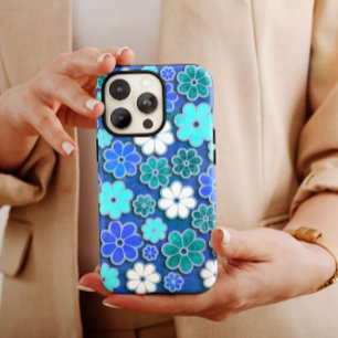 Dark Blue Hippie iPhone 60s Hippie iPhone 13 Case-Mate iPhone Case
