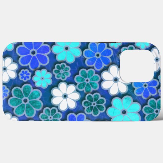 Dark Blue Hippie iPhone | 60s Hippie iPhone 13 Case-Mate iPhone Case (Achterkant (horizontaal))