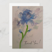 Dark blue Iris Bedankkaart (Voorkant / Achterkant)