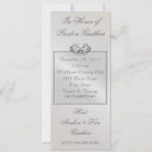 Dark Blue Lace Masquerade Silver 50th Birthday Kaart (Achterkant)