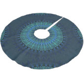 Dark Blue Mandala Kerstboom Rok (Gekanteld)