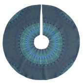 Dark Blue Mandala Kerstboom Rok (Voorkant)