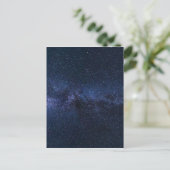 Dark Blue Milky Way Universe Stars Patroon Briefkaart (Staand voorkant)