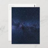 Dark Blue Milky Way Universe Stars Patroon Briefkaart (Voorkant / Achterkant)