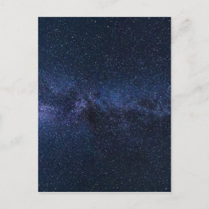 Dark Blue Milky Way Universe Stars Patroon Briefkaart